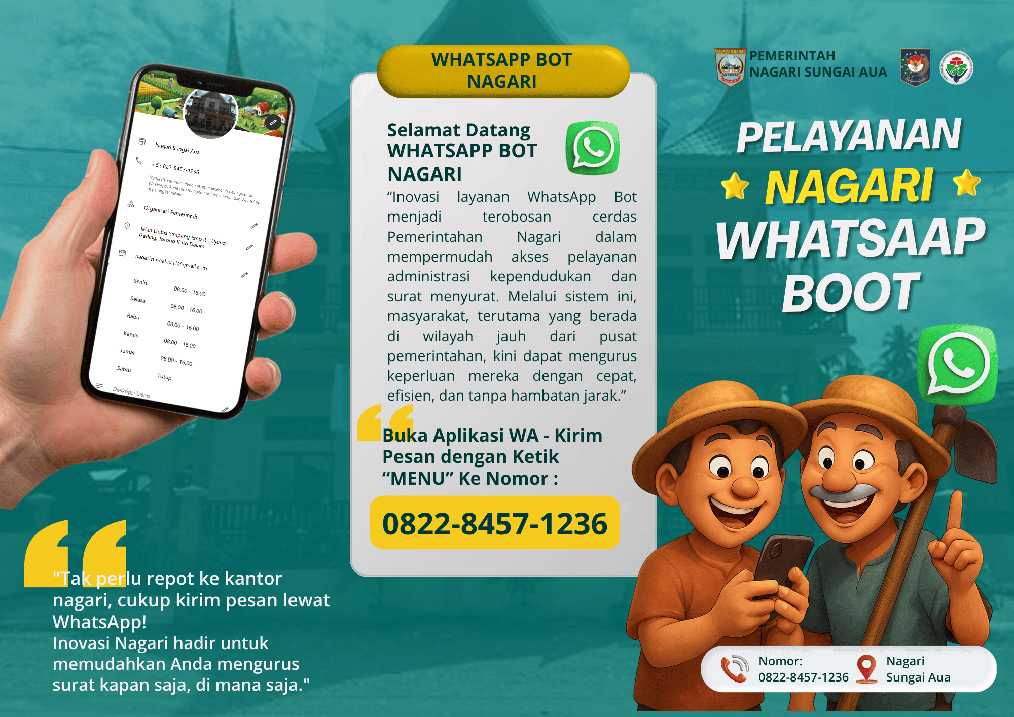 PENA WASBOT (Pelayanan Nagari Lewat WhatsApp Bot)